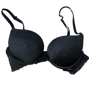 LA SENZA | Beyond Sexy Black Studded Lace Push Up Bra